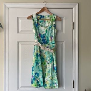 Calvin Klein floral tea length dress